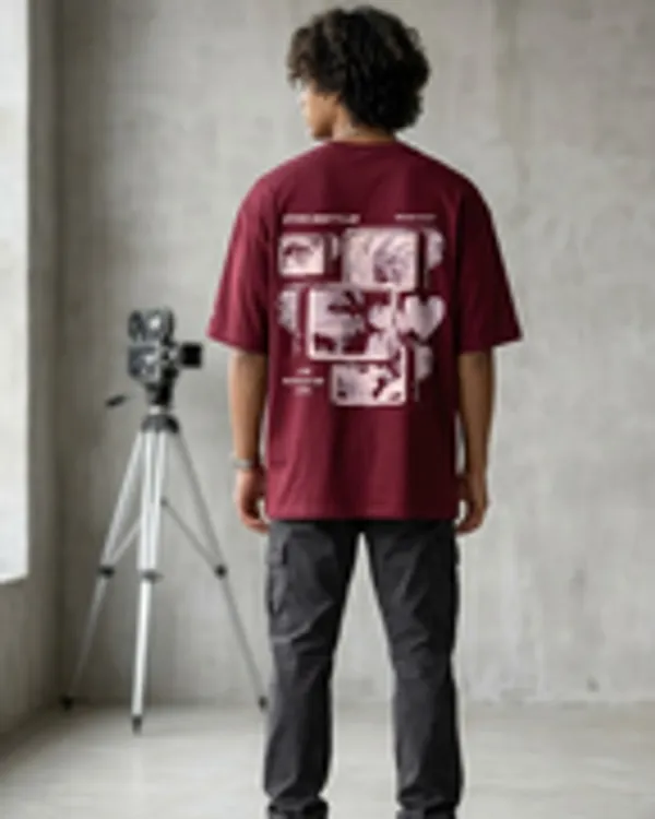 Maroon_COTTON_Oversized_T-Shirt_For_Men