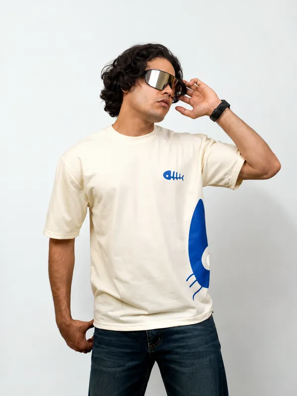 Beige_Cotton_Paw_Some_Oversized_T-Shirt_For_Men