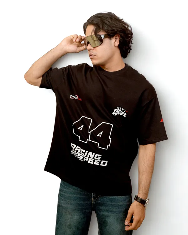 Black_Cotton_44_Racing_Speed_Oversized_T-Shirt_For_Men