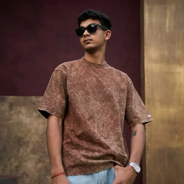 Brown_Cotton_Brown_Acid_Wash_Oversized_T-Shirt_For_Men