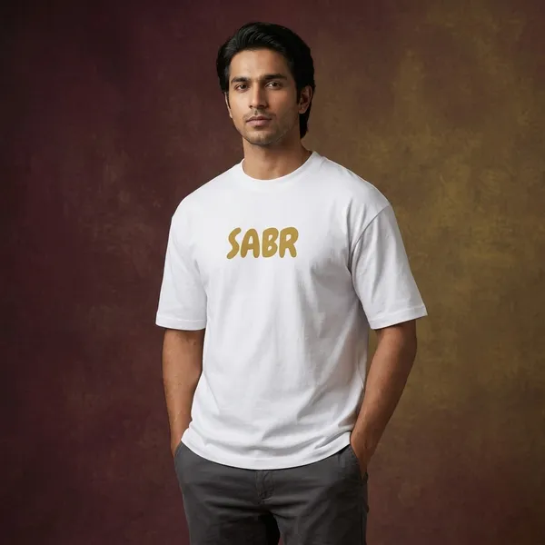 White_Cotton_Sabr_Oversized_T-Shirt_For_Men