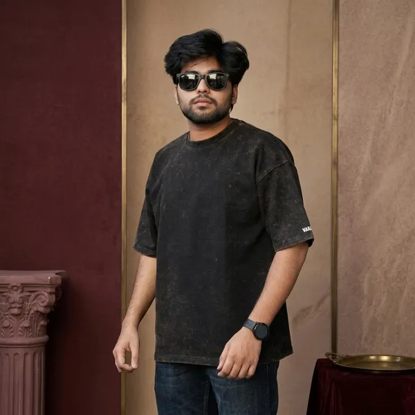 Black_Cotton_Coffee_Acid_Wash_Oversized_T-Shirt_For_Men