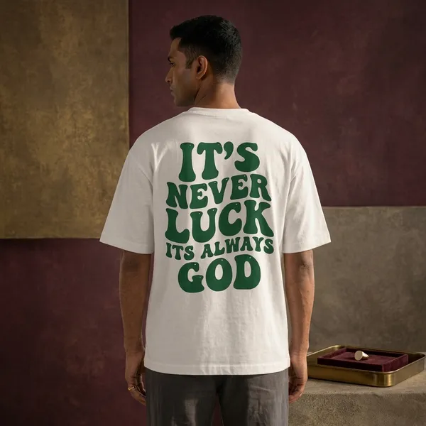 White_Cotton_Always_God_Oversized_T-Shirt_For_Men