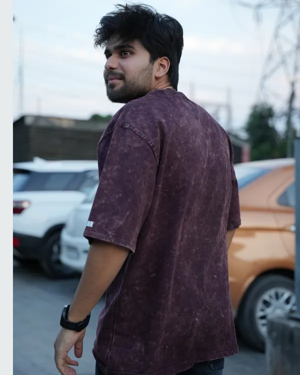 Brown_Cotton_Cherry_Acid_Wash_Oversized_T-Shirt_For_Men