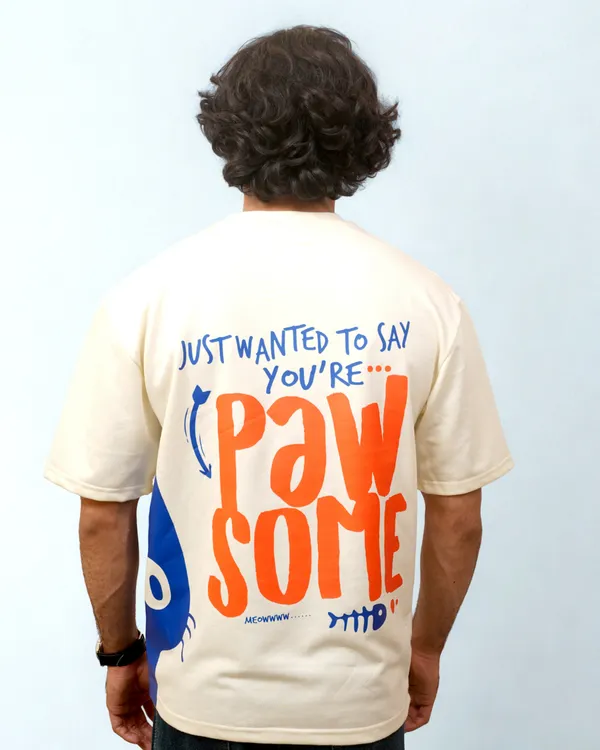 Beige_Cotton_Paw_Some_Oversized_T-Shirt_For_Men