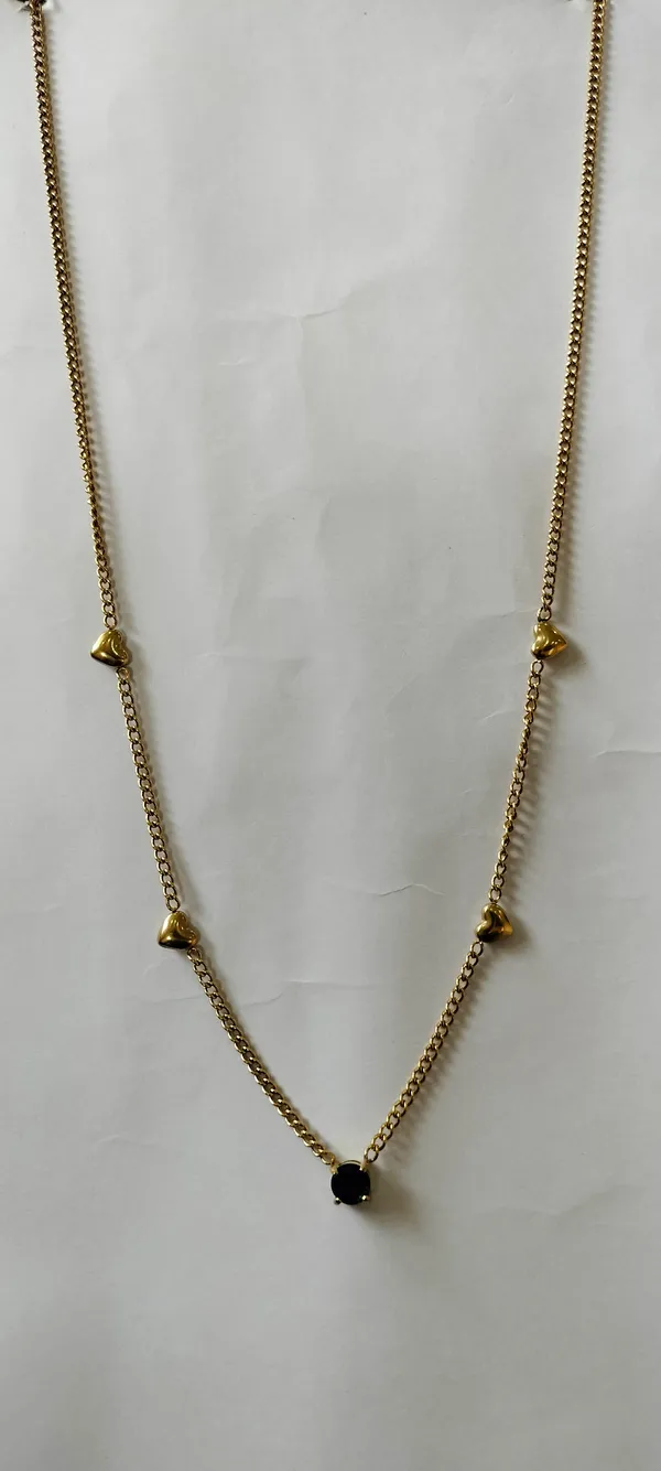 Gold_Tone_Heart_Charm_Necklace_for_Women