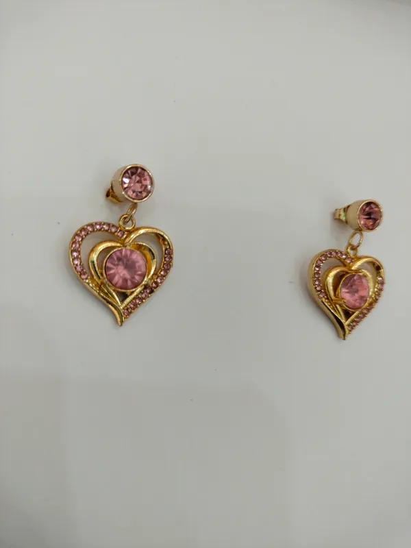 Gold_Tone_Pink_Stone_Heart_Drop_Earrings_for_Women
