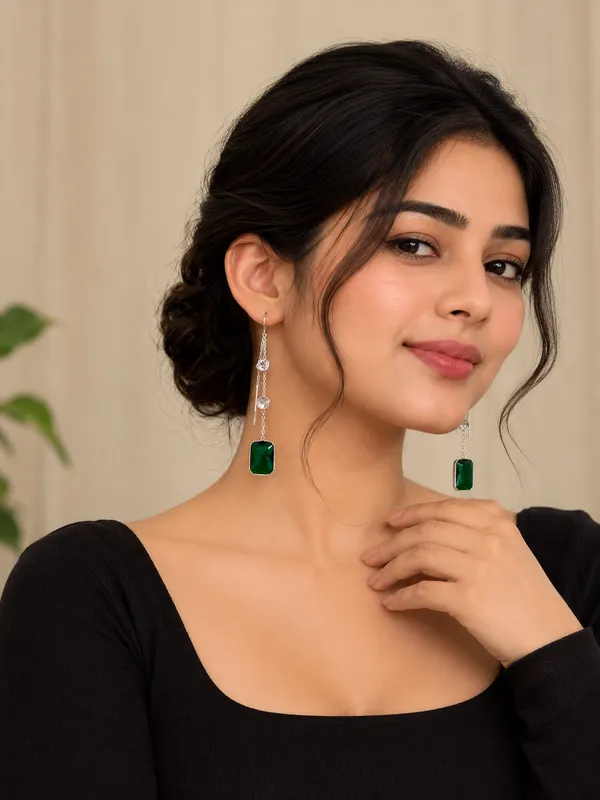 Green_Silver_Plated_Stone_Drop_Earrings_For_Women