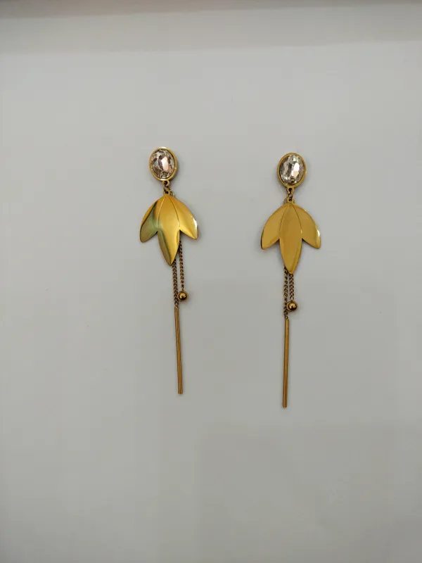 Gold_Tone_Leaf_Drop_Earrings_for_Women