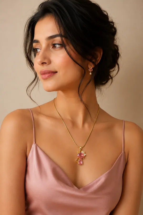 Pink_18K_Gold_Plated_Stone_Pendant_Necklace_For_Women