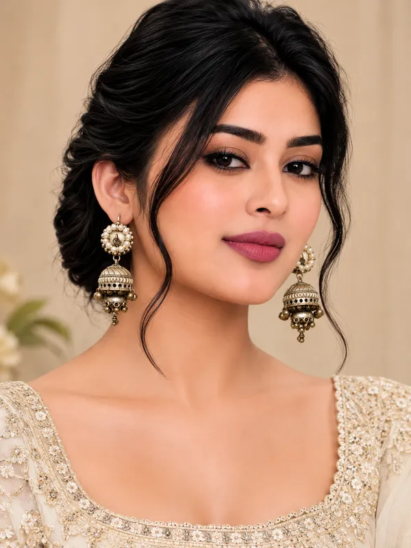 Silver_Pearl_Jhumka_Earrings_For_Women