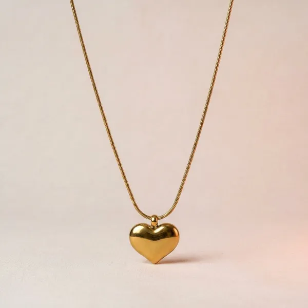 18K_Gold_Plated_Heart_Pendant_Necklace_For_Women