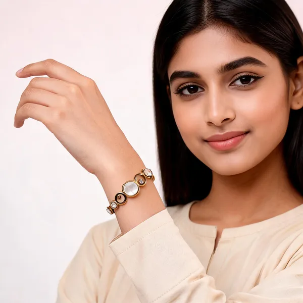 Gold_Plated_Round_Stone_Bracelet_For_Women