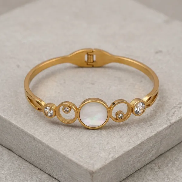 Gold_Plated_Round_Stone_Bracelet_For_Women