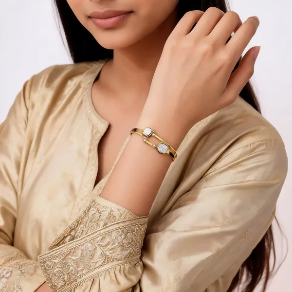 Gold_Plated_Square_Stone_Bracelet_For_Women