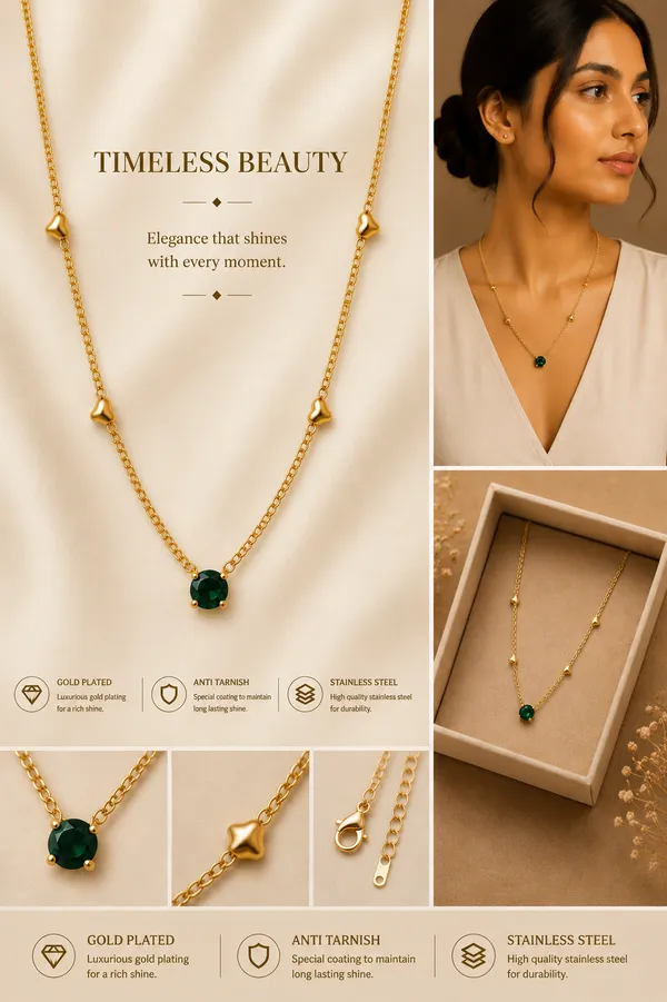 18K_Gold_Plated_Heart_Stone_Charm_Necklace_For_Women
