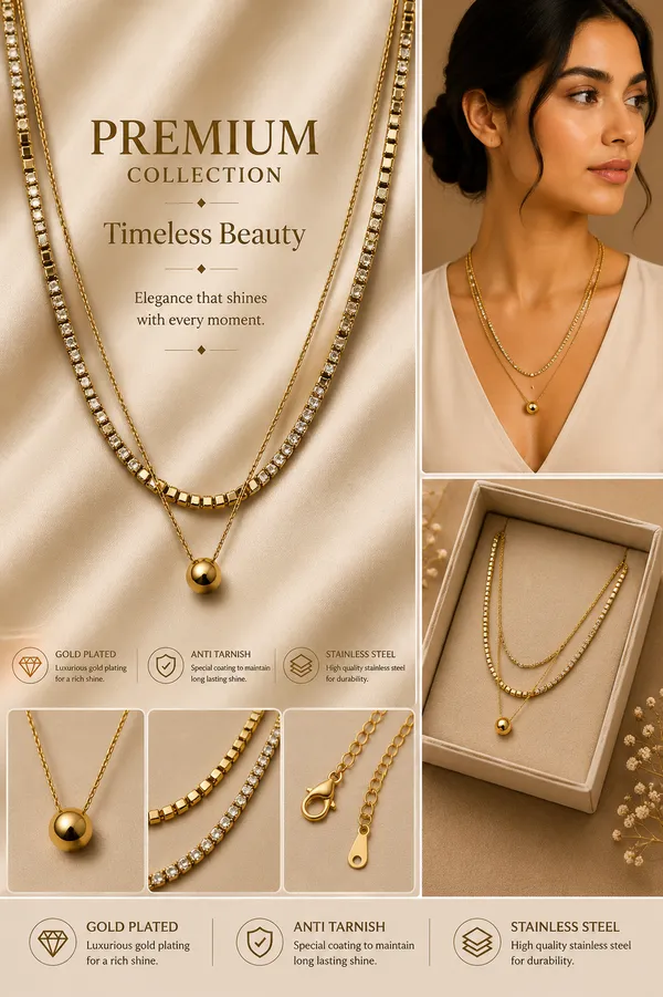 18K_Gold_Plated_Stone_Layered_Pendant_Necklace_For_Women