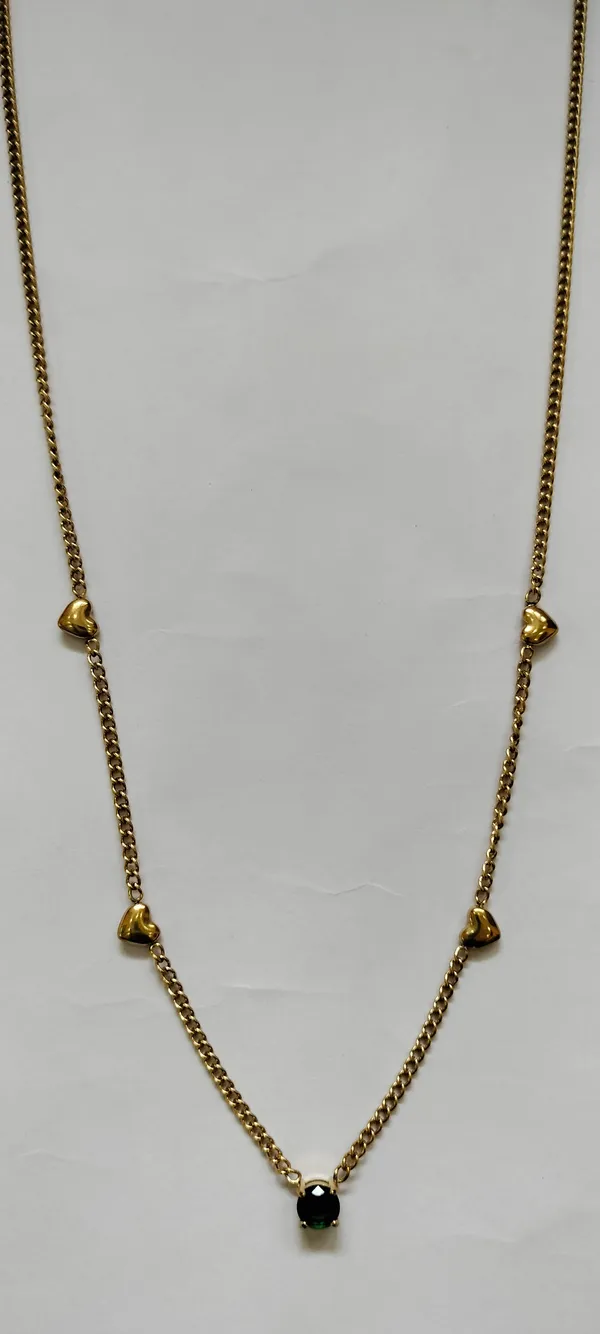 Gold_Tone_Heart_Charm_Necklace_for_Women
