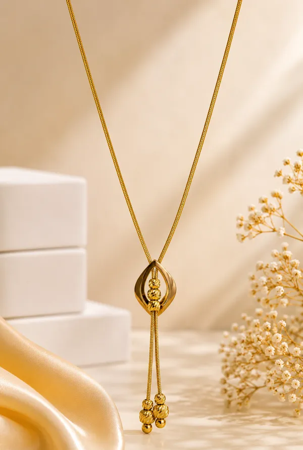 18K_Gold_Plated_Long_Pendant_Necklace_For_Women