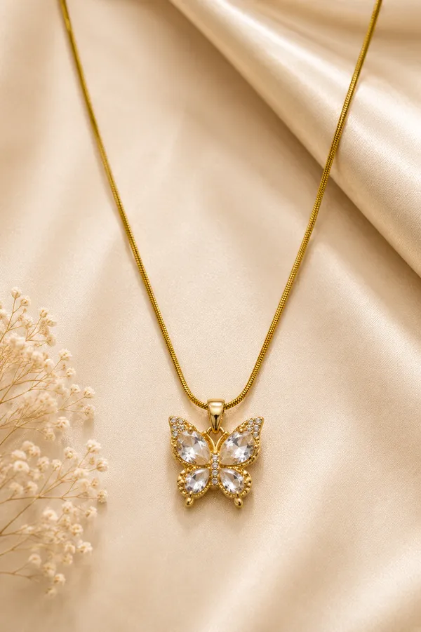 18K_Gold_Plated_Butterfly_Pendant_Necklace_For_Women