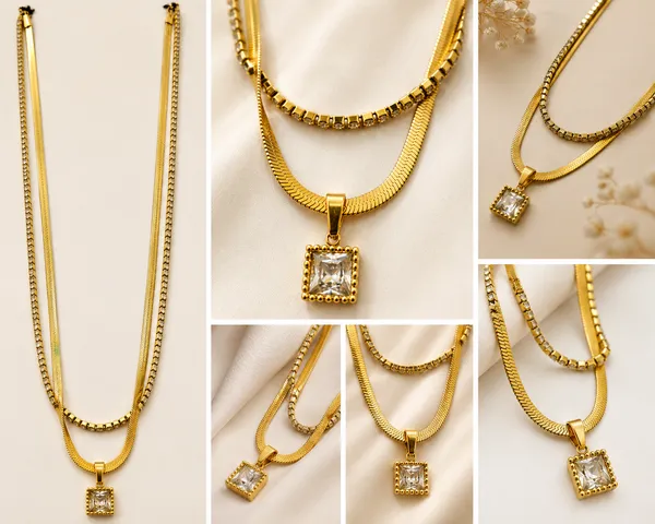 18K_Gold_Plated_Stone_Layered_Necklace_For_Women
