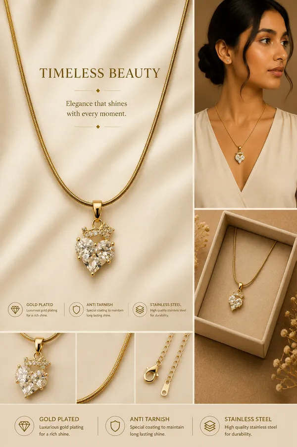 18K_Gold_Plated_Crystal_Heart_Stone_Pendant_Necklace_For_Women