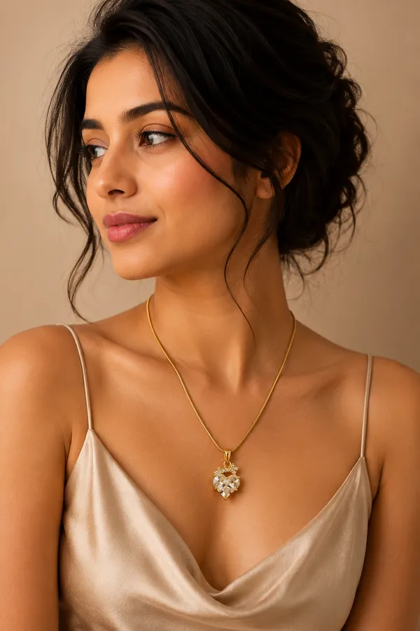 18K_Gold_Plated_Crystal_Heart_Stone_Pendant_Necklace_For_Women