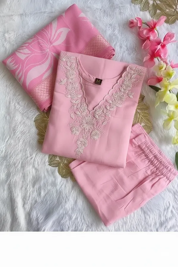 Baby_Pink_Embroidered_Straight_Kurta_Set_For_Women