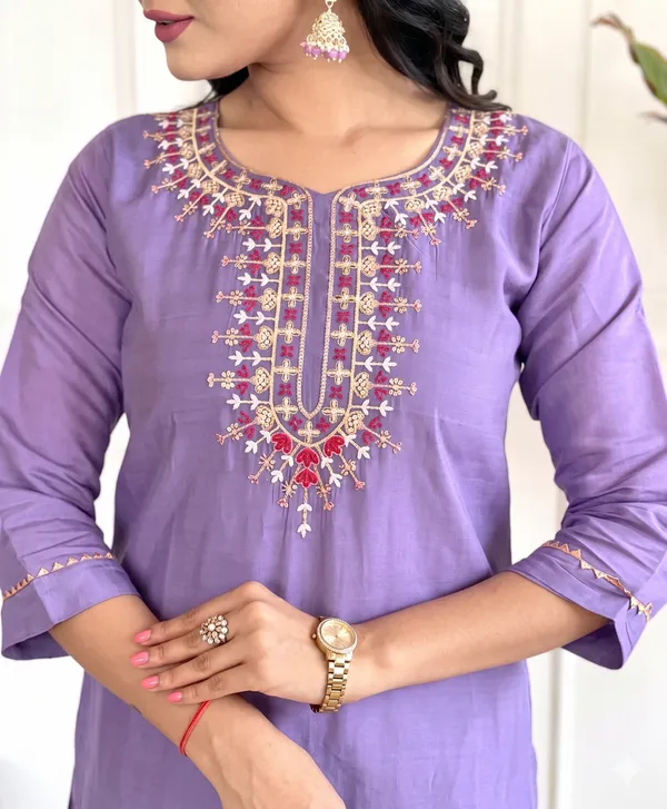 Purple_Embroidered_Straight_Kurta_Set_For_Women