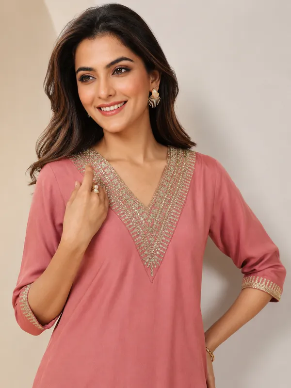 Pink_Embroidered_Straight_Kurta_Set_For_Women