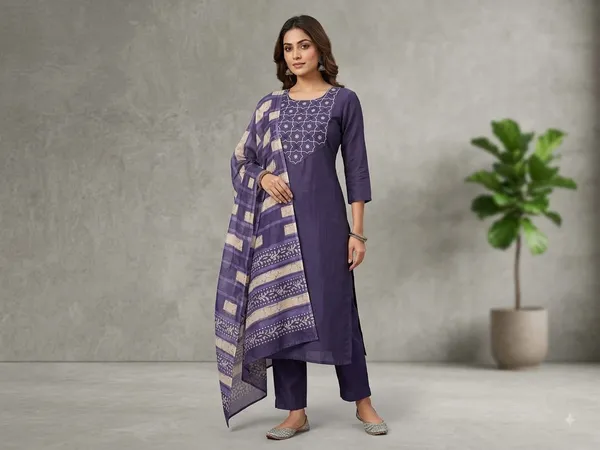 Violet_Straight_Kurta_Set_For_Women