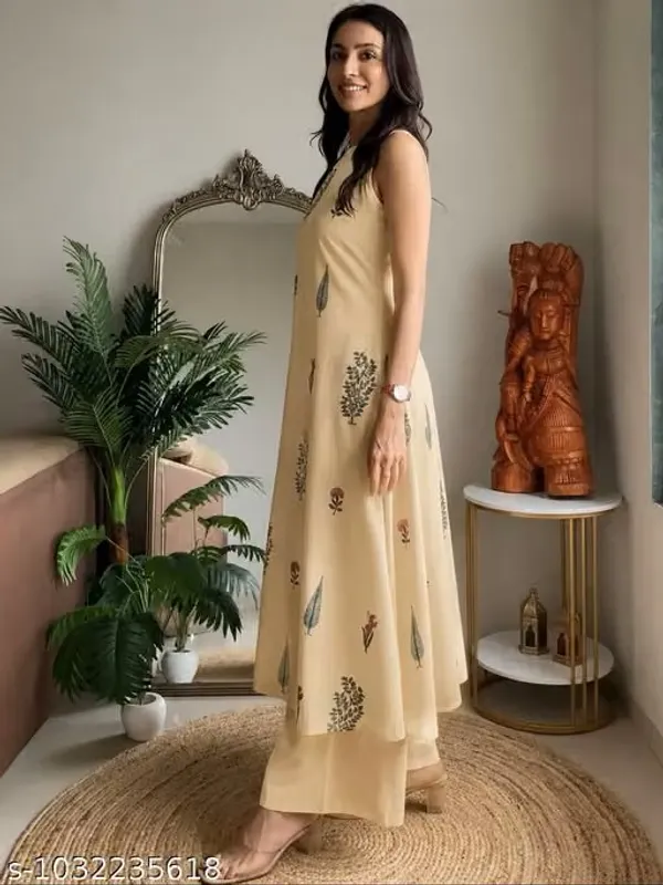 Printed_Sleeveless_Kurti_Set_Cotton_Cord-Set_Fancy_Sleeveless_Kurti_Set