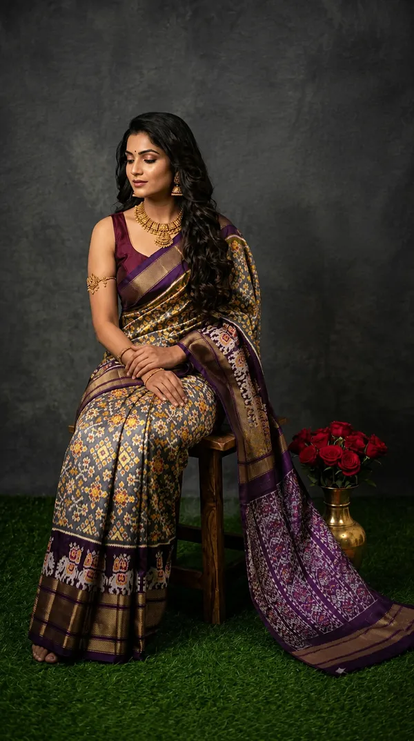 Pochampalli_Designer_Printed_And_Dolla_Silk_Fabric_Sarees