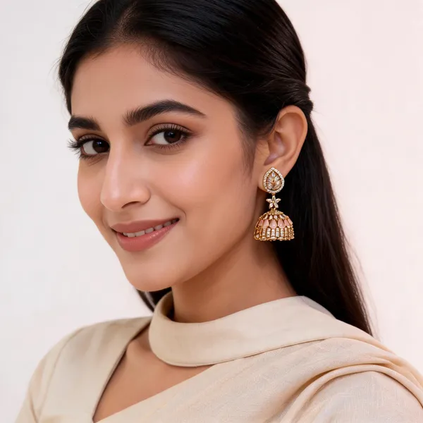 Gold_Tone_Stone_Studded_Brass_Jhumka_Earrings_For_Women