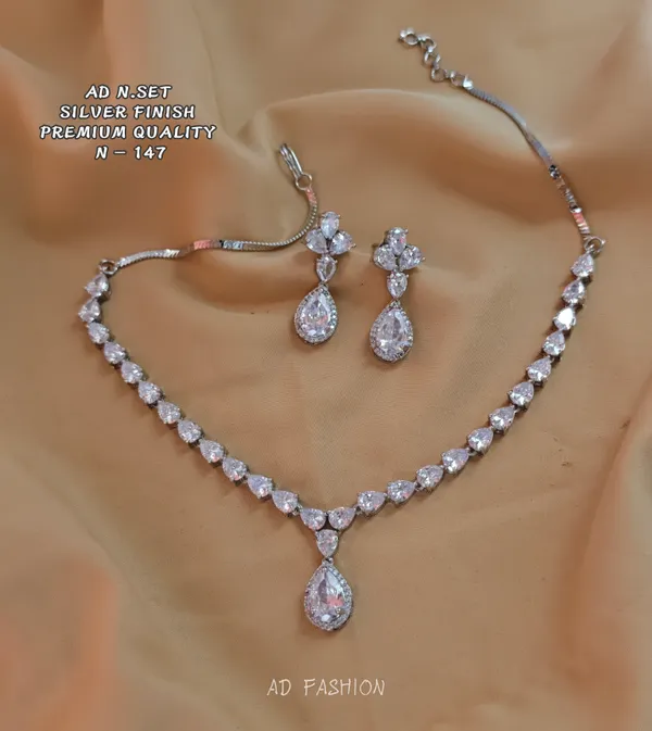 Silver_Brass_Ad_Stone_Necklace_And_Earrings_Set_For_Women
