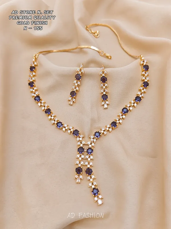 Gold_Brass_Purple_Stone_Necklace_And_Earrings_Set_For_Women
