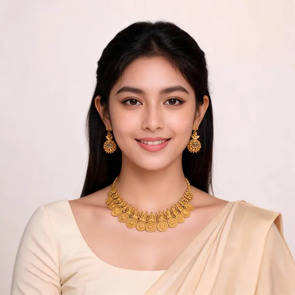 Gold_Tone_Traditional_Coin_Motif_Brass_Necklace_Set_For_Women
