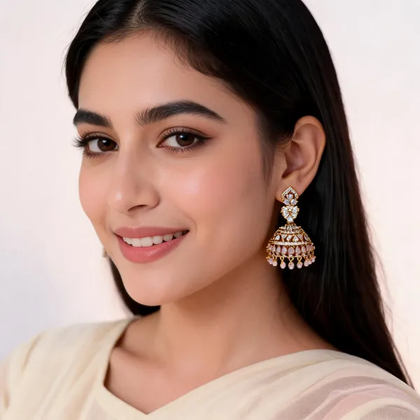 Gold_Tone_Brass_Stone_Layered_Dome_Jhumka_Earrings_For_Women