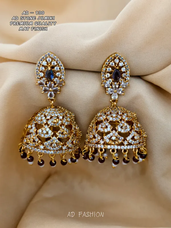 Gold_Brass_Stone_Studded_Traditional_Jhumka_Earrings_For_Women