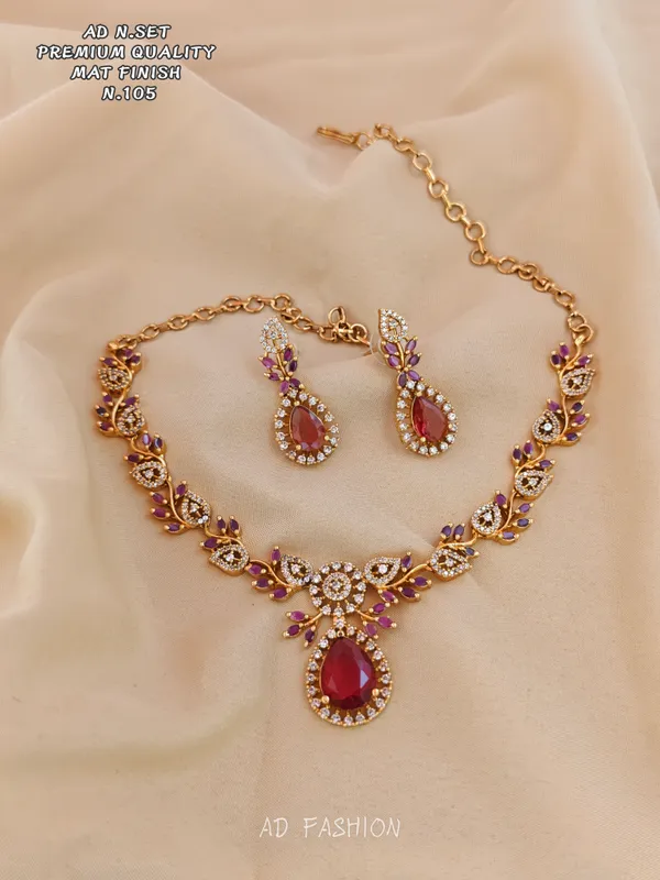 Gold_Tone_Red_Purple_Stone_Studded_Brass_Necklace_Set_For_Women