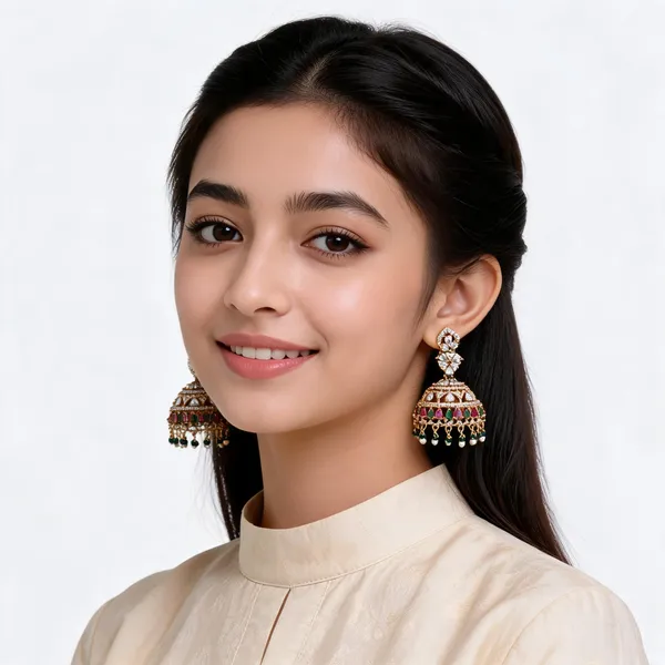 Gold_Brass_Ad_Stone_Floral_Jhumki_Earrings_For_Women