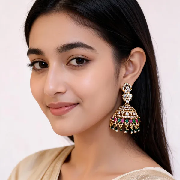 Gold_Brass_Ad_Stone_Floral_Jhumki_Earrings_For_Women