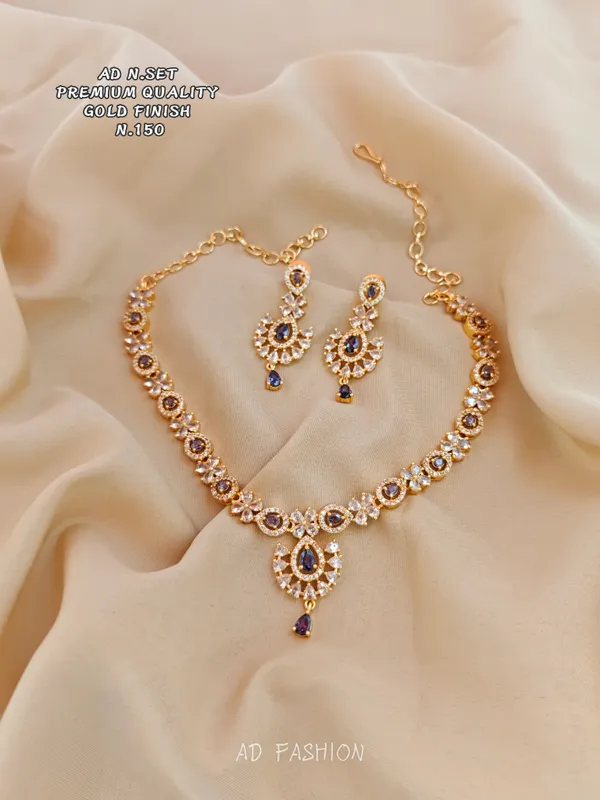 Gold_Brass_Purple_Stone_Studded_Necklace_Set_For_Women