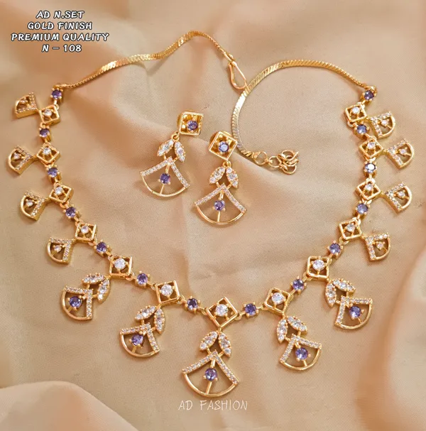 Gold_Finish_Purple_Stone_Brass_Necklace_And_Earrings_Set_For_Women