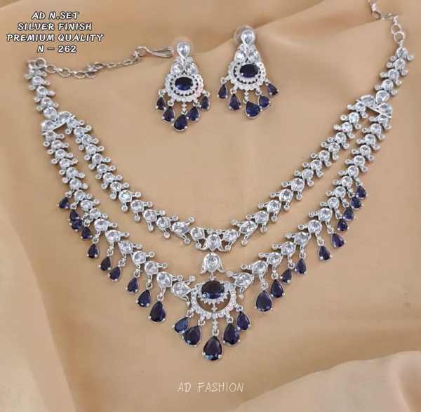Silver_Finish_Purple_Stone_Layered_Brass_Necklace_Set_For_Women