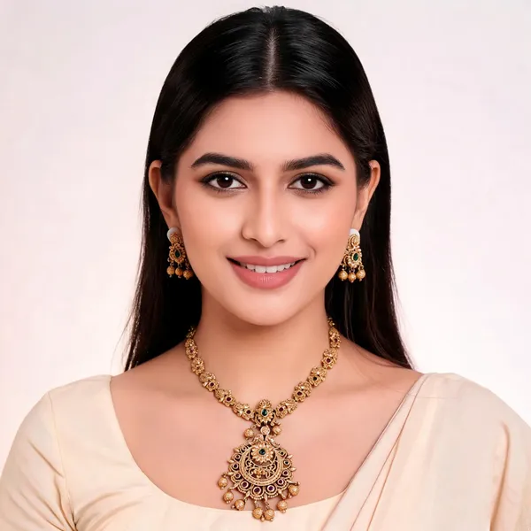Gold_Brass_Floral_Stone_Studded_Statement_Necklace_Set_For_Women