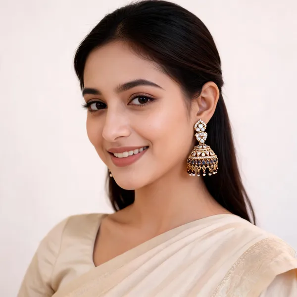 Gold_Brass_Stone_Studded_Purple_Bead_Jhumka_Earrings_For_Women