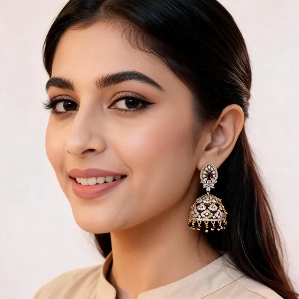 Gold_Brass_Stone_Studded_Traditional_Jhumka_Earrings_For_Women