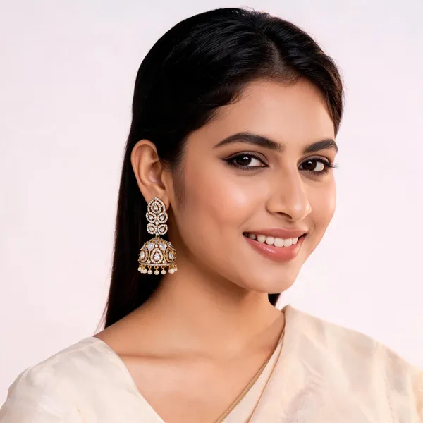 Gold_Tone_Brass_Floral_Pearl_Drop_Jhumka_Earrings_For_Women