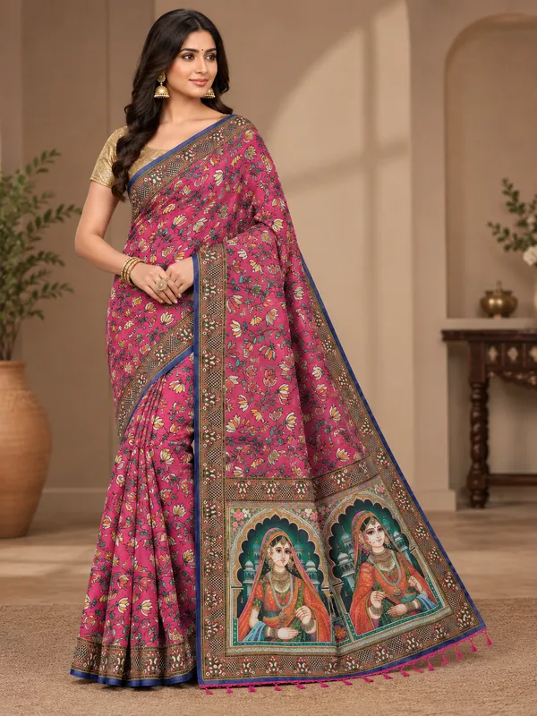 PINK_KERALA_COTTON_SAREE